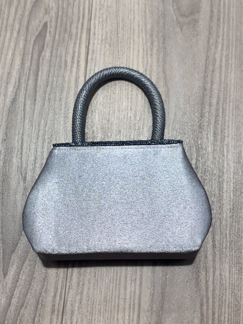 Bijoux Terner Silver Gray Beaded Bag Purse - Picture 2 of 5
